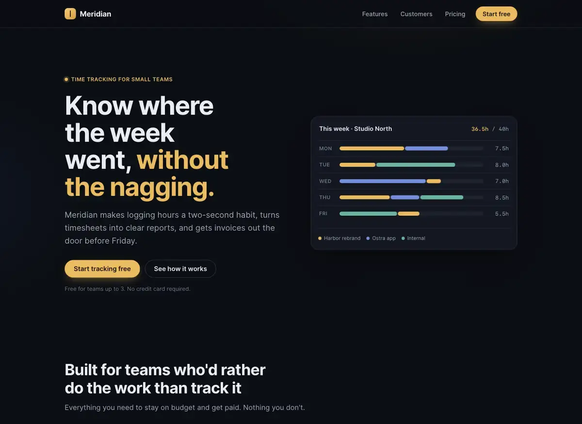 Claude Fable 5.1's landing page, build 2 at desktop size, as the judge saw it
