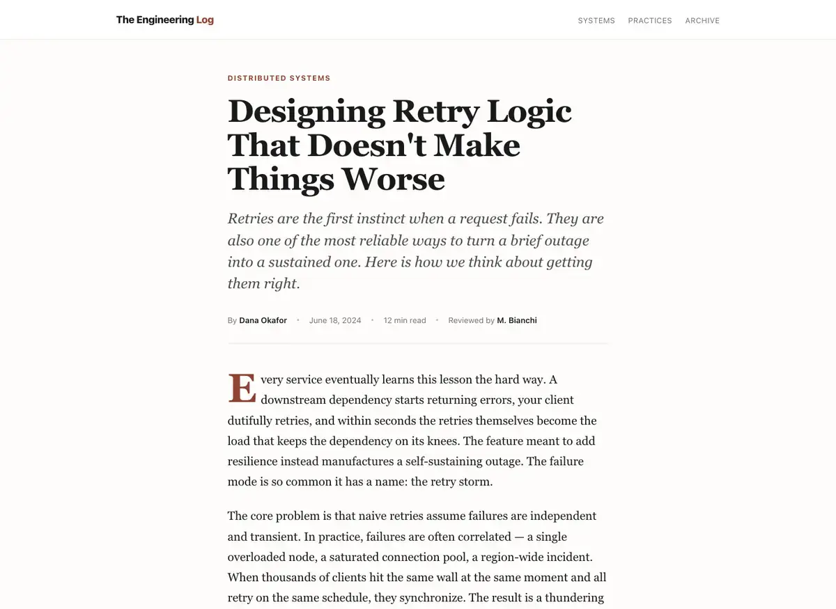Claude Opus 4.8's article page, build 1 at desktop size, as the judge saw it