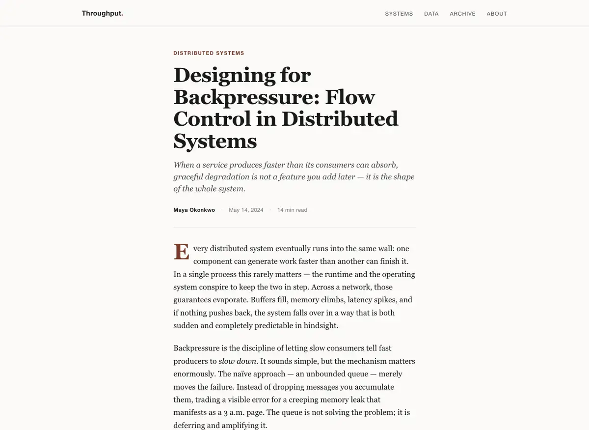 Claude Opus 4.8's article page, build 3 at desktop size, as the judge saw it