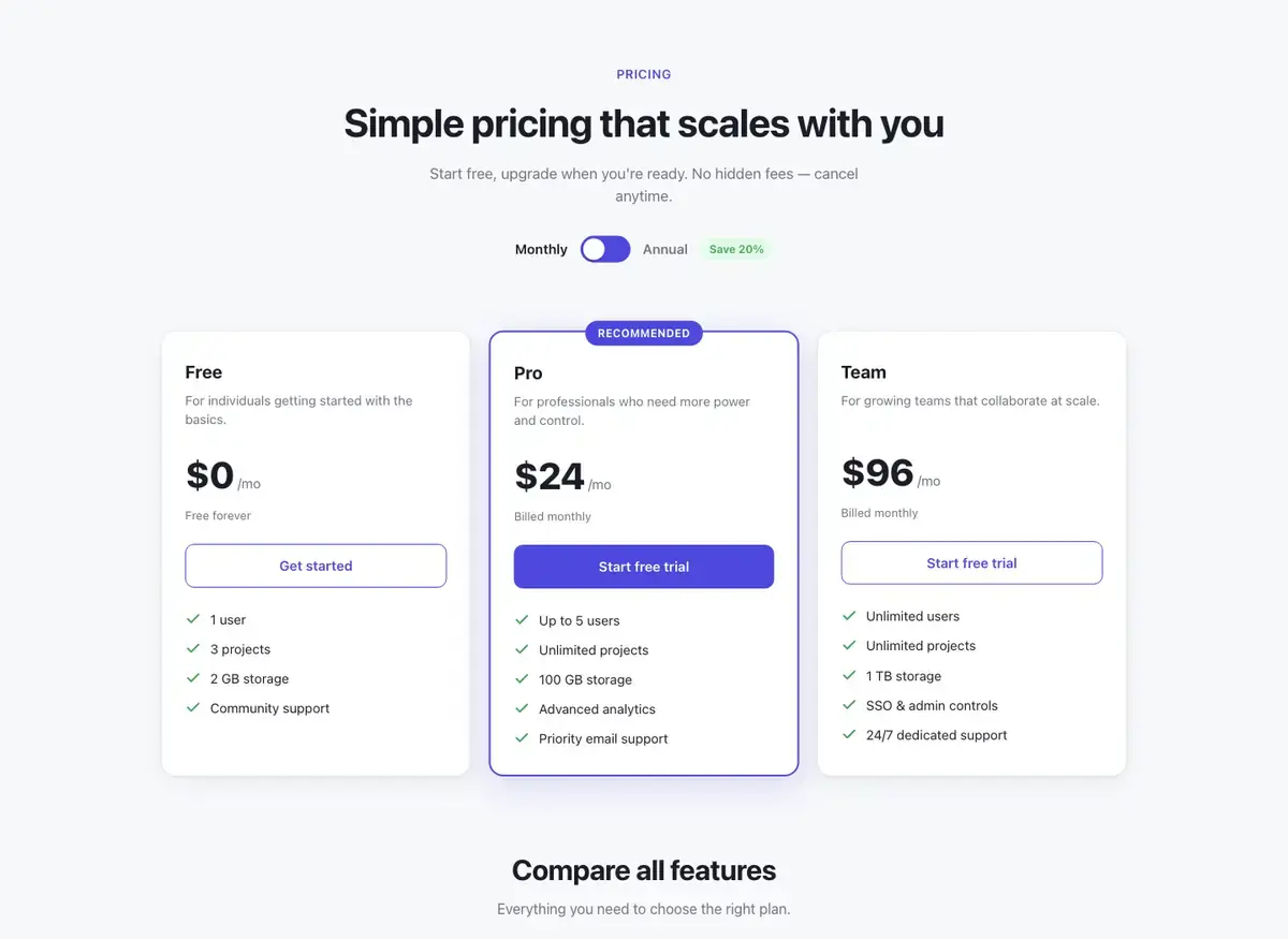 Claude Opus 4.8's pricing page, build 2 at desktop size, as the judge saw it