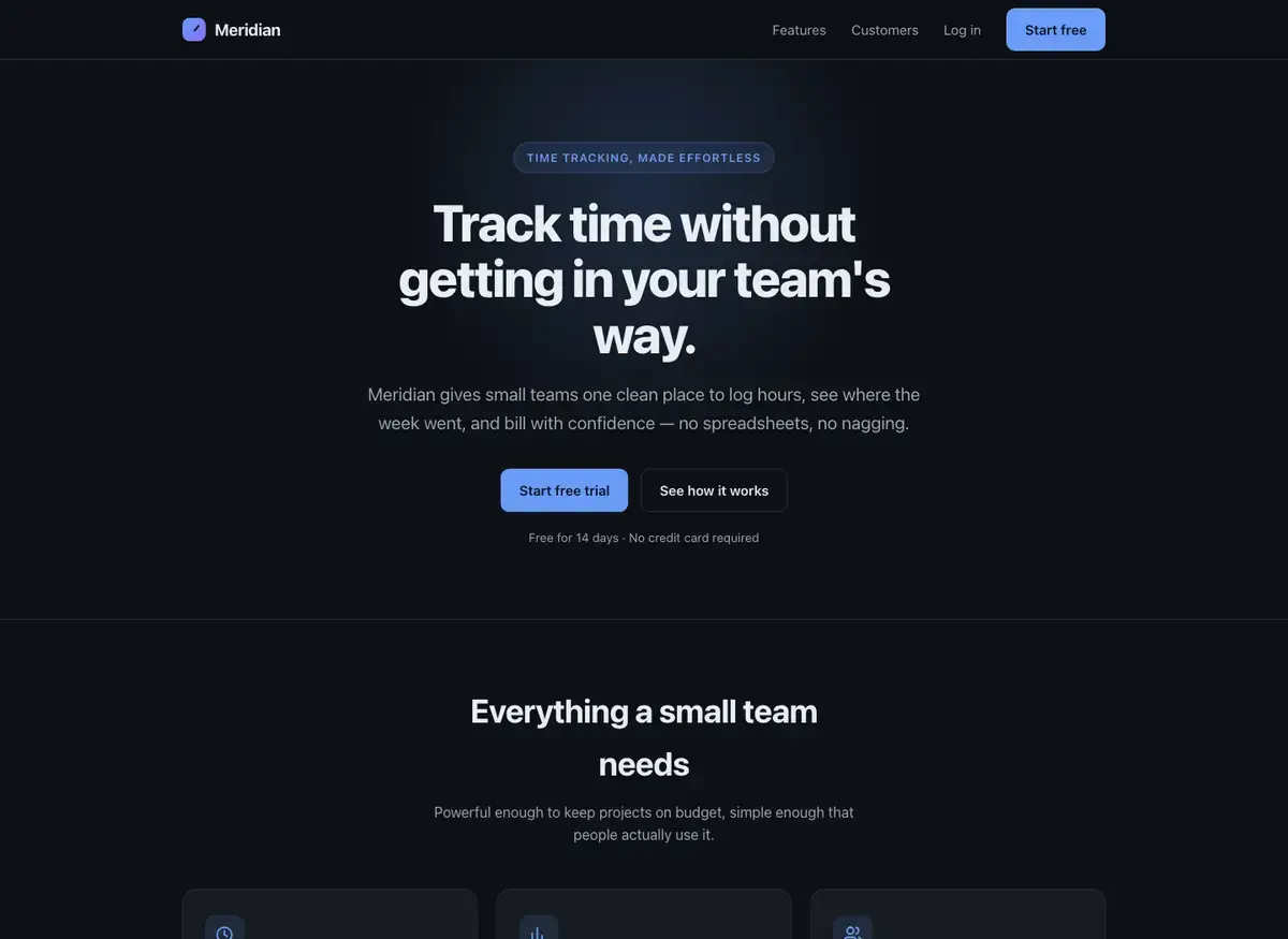 Claude Opus 4.8's landing page, build 1 at desktop size, as the judge saw it