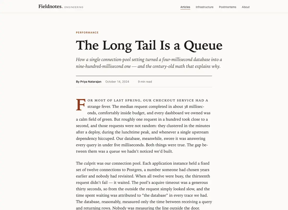 Claude Opus 5.5's article page, build 2 at desktop size, as the judge saw it