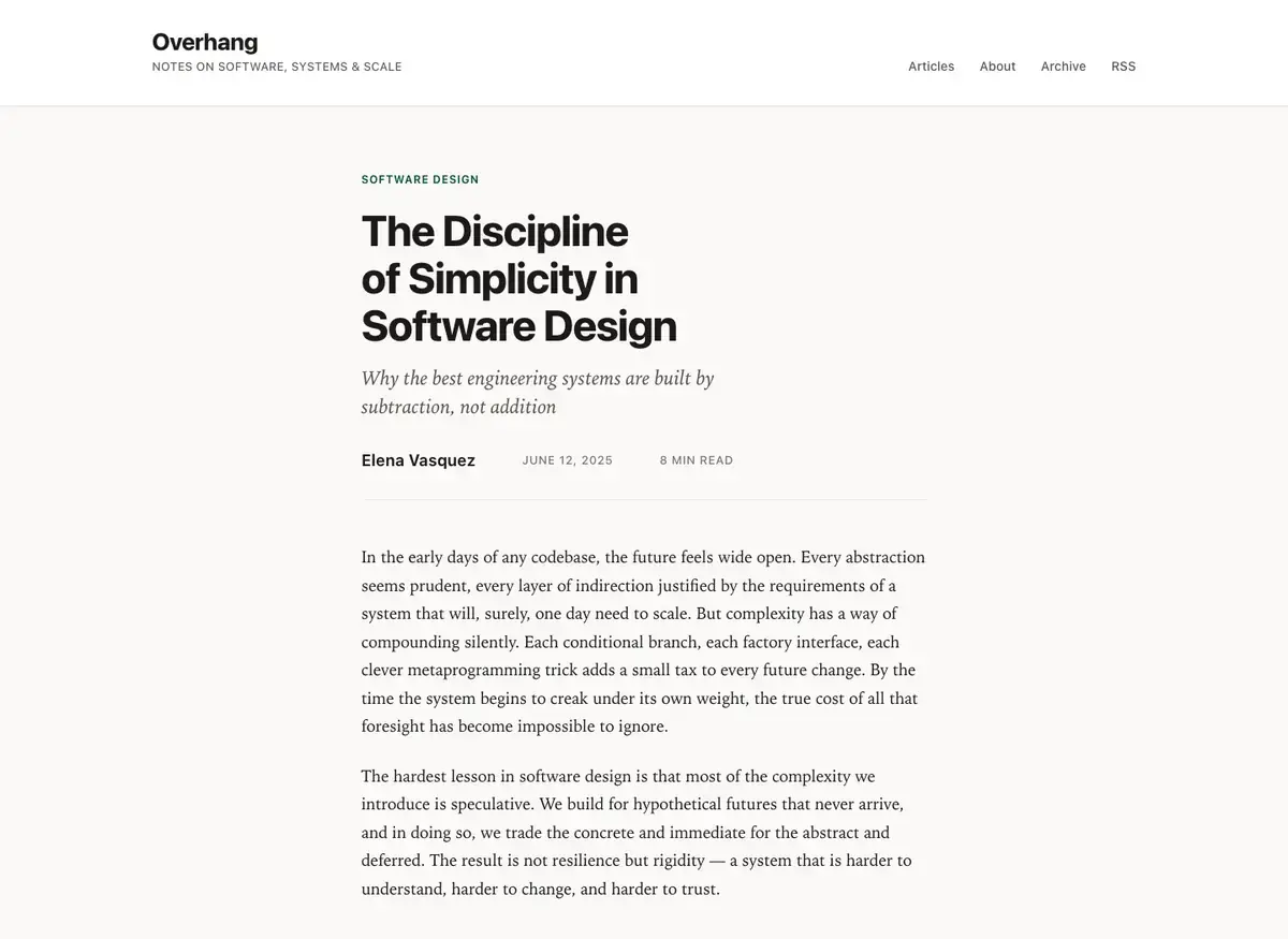 DeepSeek V4 Pro's article page, build 1 at desktop size, as the judge saw it