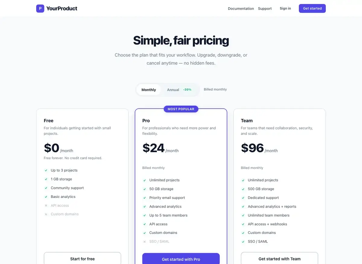 DeepSeek V4 Pro's pricing page, build 1 at desktop size, as the judge saw it