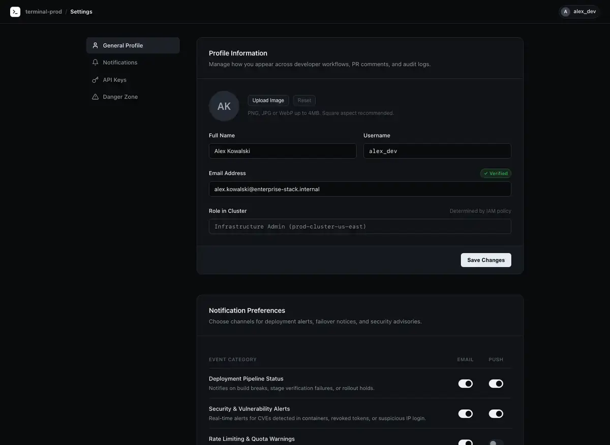 Gemini 3.8 Flash's settings page, build 2 at desktop size, as the judge saw it