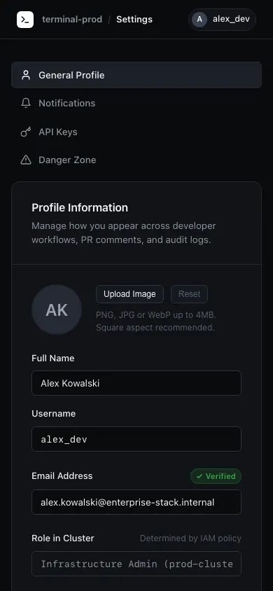 The same page at phone size