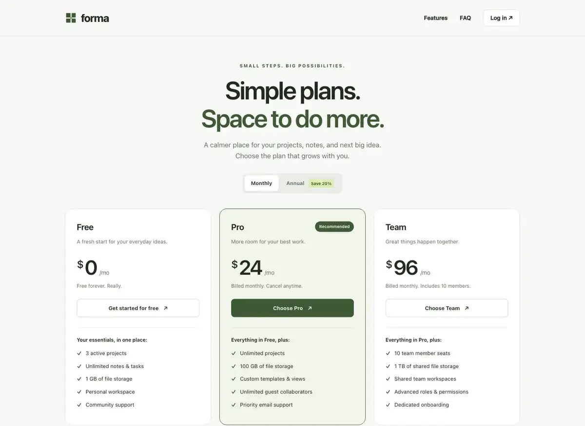 GPT-6.1 Sol's pricing page, build 1 at desktop size, as the judge saw it