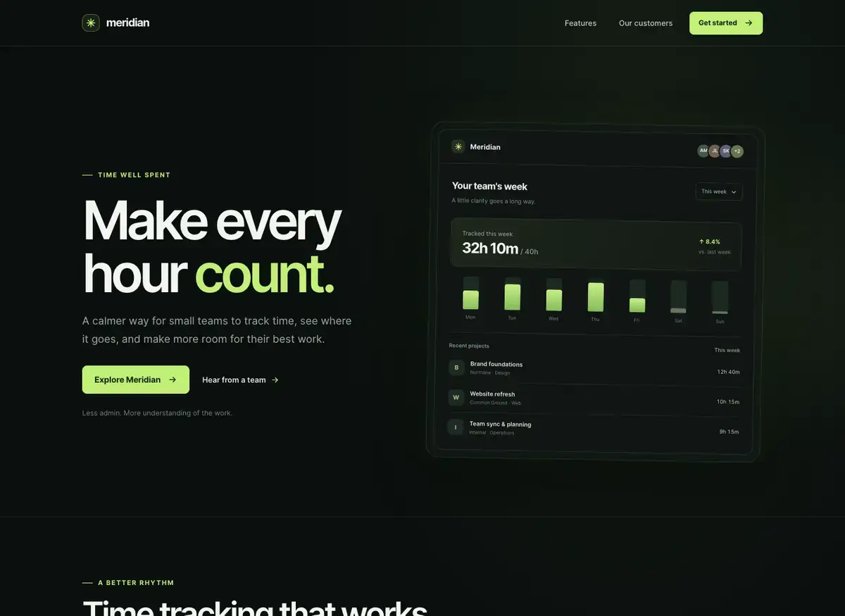 GPT-6 Luna's landing page, build 2 at desktop size, as the judge saw it