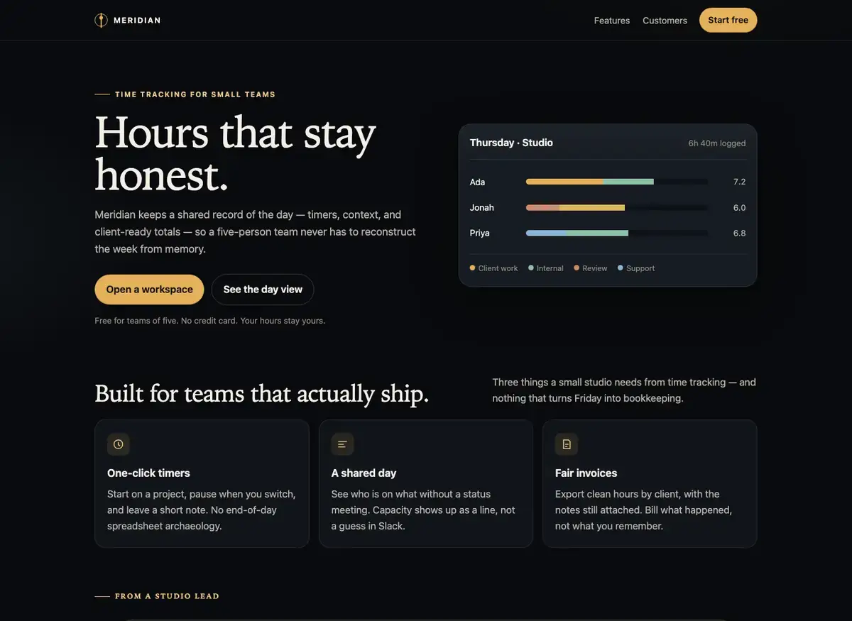 Grok 4.7's landing page, build 1 at desktop size, as the judge saw it