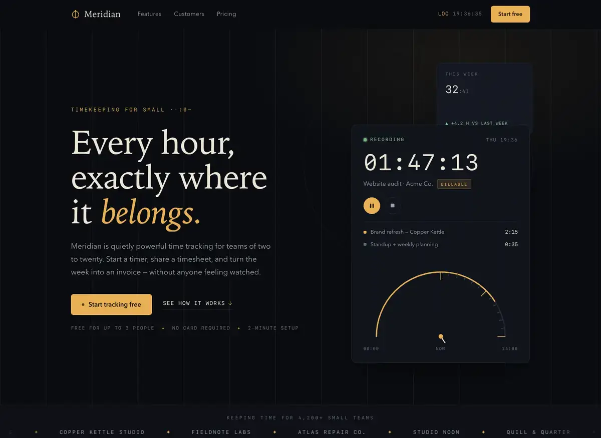 The highest-scoring landing page, by Qwen 3.8 Max
