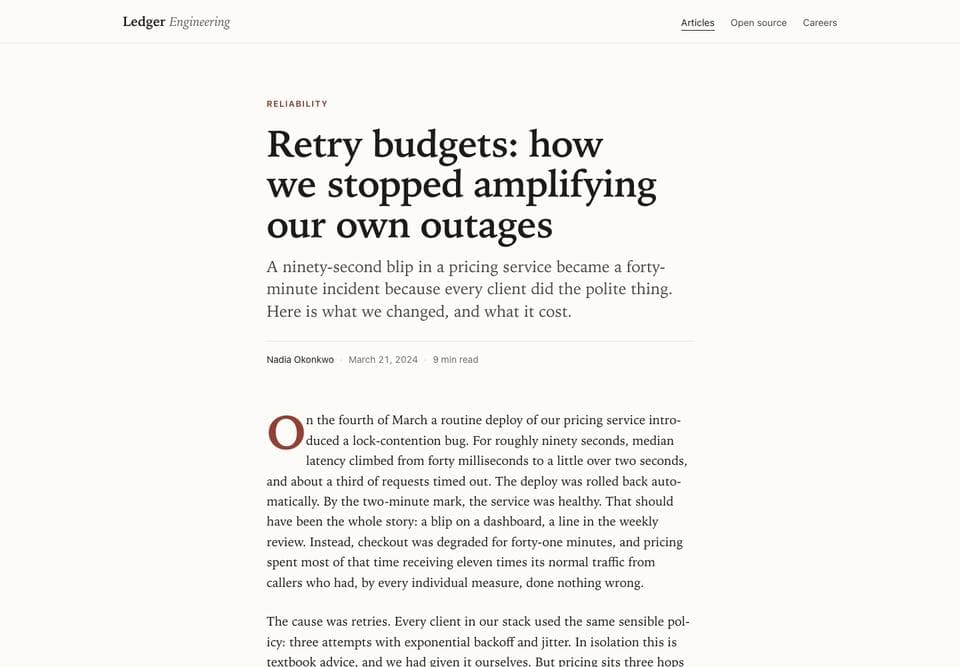 Article page built by Claude Fable 5.1, desktop, top of the page