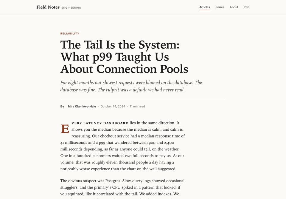 Article page built by Claude Opus 5.5, desktop, top of the page