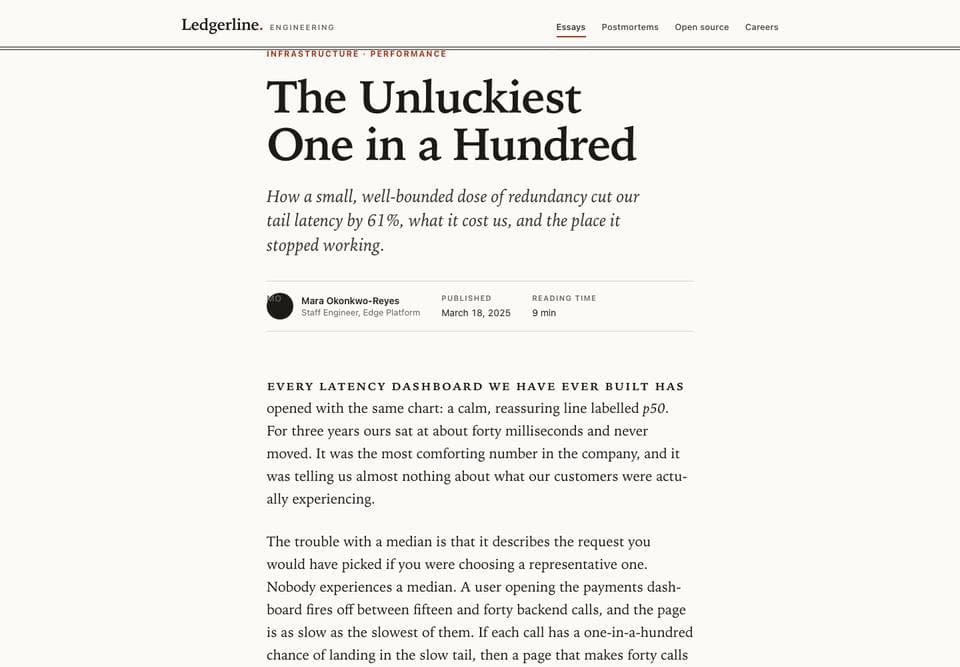 Article page built by Claude Sonnet 5.5, desktop, top of the page