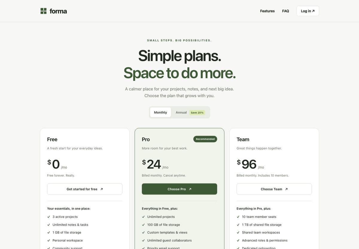 Pricing page built by GPT-6.1 Sol