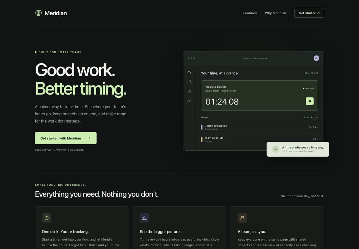 Landing page built by GPT-6.1 Sol